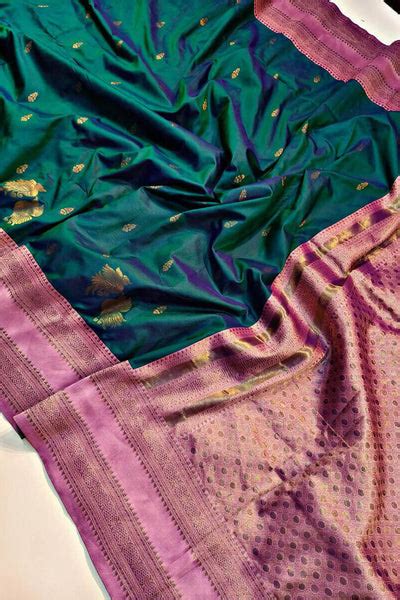 Luxuriant Brown Soft Banarasi Silk Saree With Scintilla Blouse Piece ...