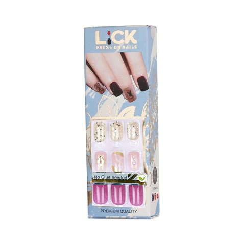 Lick Nail Hot red Reusable Artificial Nails Set | Sugatra