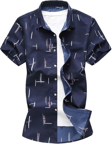 Men's Short-Sleeved Shirts Summer Casual Large Size Fashion Personality ...
