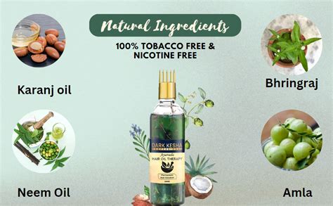 Buy Dark kesha Ayurvedic Anti Dandruff Paraben Free Hair Fall Oil With ...