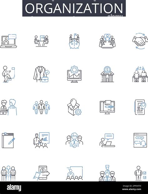 Organization line icons collection. Establishment, Company, Enterprise ...