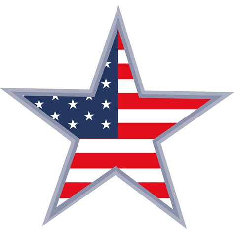 usa flag in star 24091459 PNG