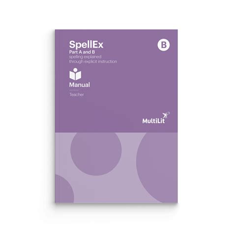 SpellEx Part A and B Teacher Manual - MultiLit