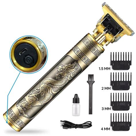 Vintage T9 Trimmer Professional Dragon Style Metal Rechargeable ...