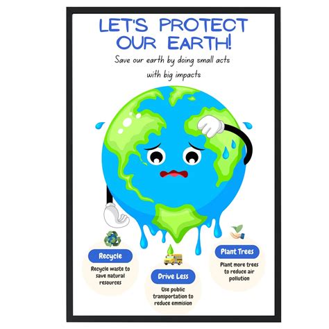 Save the Earth Art Poster. Environment Environmental India | Ubuy