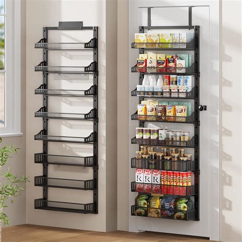 Amazon.com: POKIPO 8-Tier Over the Door Pantry Organizer, Large Metal ...