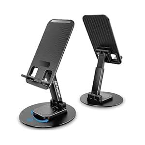 SBF Furniture 360° Rotating Mobile Stand for Desk, Adjustable Height ...