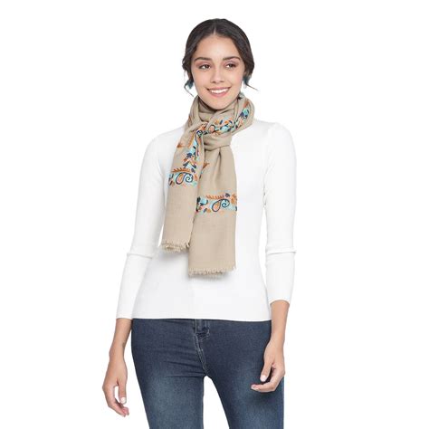 Buy Embroidery Maroon Woolen Shawl Online | Shingora