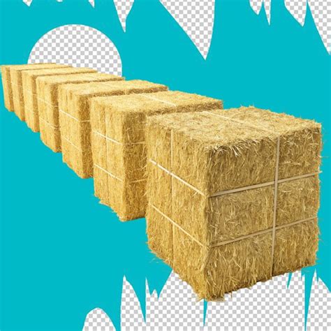 Hay stacks cubes package | Premium AI-generated PSD