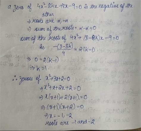 if alpha and beta are the zeros of the polynomial f(x) = 4x^2 - 8kx ...