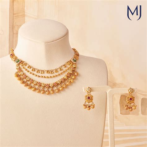 Buy Antique Necklace Set for Bridal Online India - Manubhai Jewellers