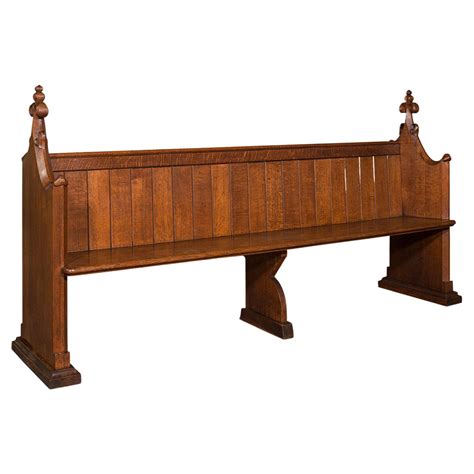 Church Pew Priests Bench Settle Solid Oak Antique Gothic Pugin Style at ...