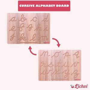 LICHEE Wooden Learning and Educational Cursive Alphabet Board Toys ...