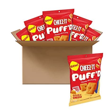 Cheez-It Puff'd Cheesy Baked Snacks, Puffed Snack Crackers, Kids Snacks ...