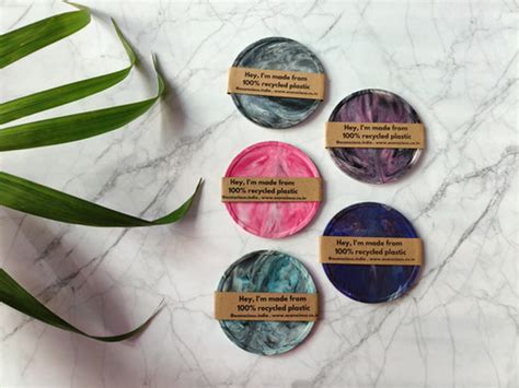 Recycled Plastic Coasters , Set of 4 | Econscious