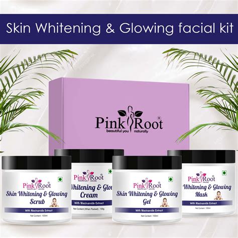 Pink Root Neck whitening , Skin Whitening Facial Kit, for removing dea