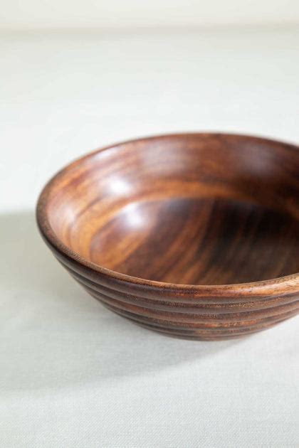 Buy Orbit Handcrafted Brown Wood Salad Bowl Online – Freedom Tree