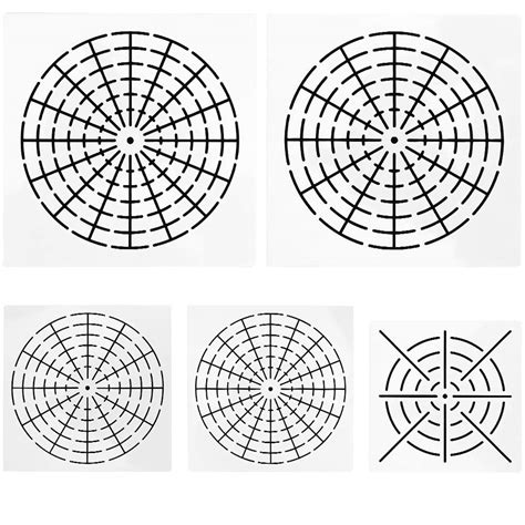 Ivana's 5 Pieces Mandala Dot Painting Tool Stencils Template Set, 8/12 ...