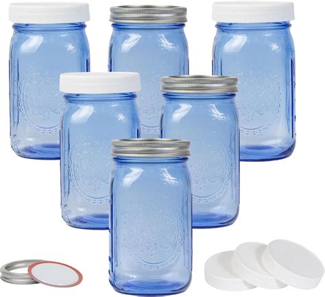 Amazon.com: Jumterlee Mason Jars 32 oz 12 Pack, Wide Mouth Mason Jars ...