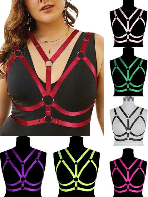 Women Plus Size Harness Elastic Cupless Cage Bra Sexy Lingerie For ...