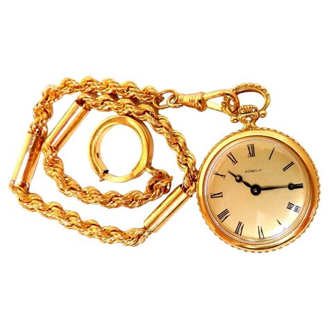 Multi Color Gold Ancient Chain Driven Pocket Watch at 1stDibs