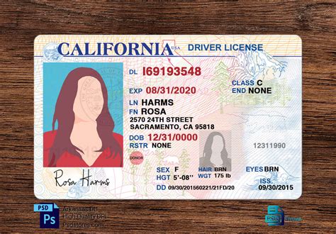Driver License California Template at Diane Carey blog
