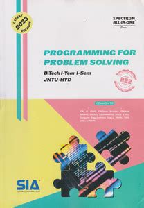 Programming For Problem Solving B.Tech I-Year I-Sem JNTU-Hyderabad ...