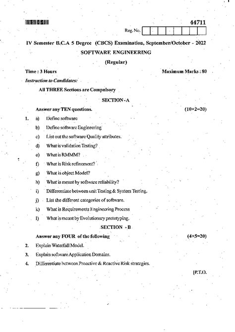 Software engineering - 44711 Reg. No. IV Semester B.C 5 Degree (CBCS ...