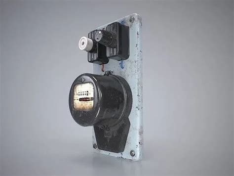 PBR Game 3D Models – Old Soviet Electricity Meter – 3DSky Model Free