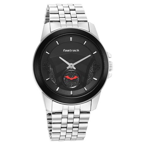 Buy Online Fastrack Batman Quartz Analog Black Dial Stainless Steel ...