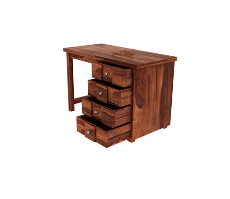 Aurora Sheesham Wood Study Table with Four Drawers – Furniture Wallet