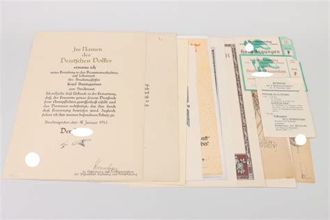 ratisbon's | Grouping of various civil documents and certificates ...