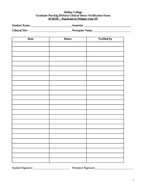 2018-2026 Molloy College Graduate Nursing Division Clinical Hours ...