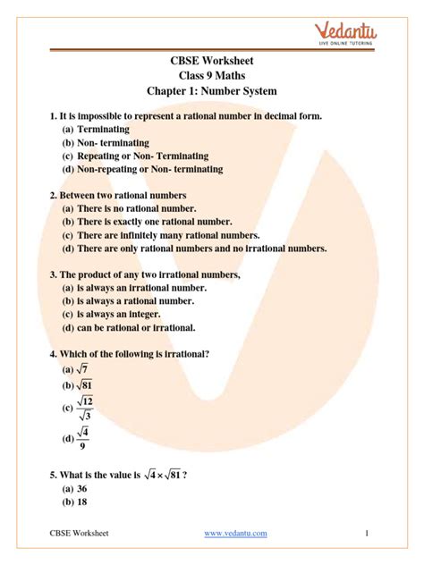 Image result for Case Study Type Question for Class 9 Maths Number System