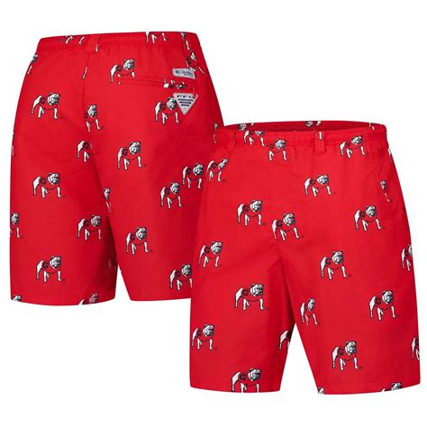 Men's Columbia Red Georgia Bulldogs PFG Backcast III Omni-Shade Shorts