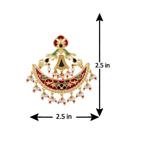 Tahira Glorious Red Crescent Danglers – VOYLLA