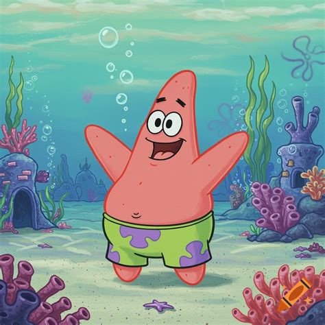 A hyper-realistic portrait of Patrick Star from SpongeBob on Craiyon