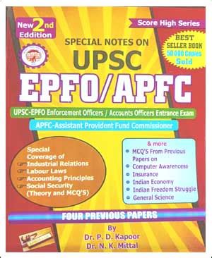UPSC EPFO/APFC - New 2nd Eddition - Four Previous Papers - By Dr.P.D ...