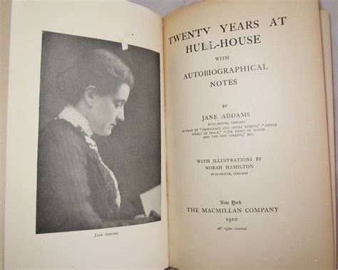 Jane Addams Signed "Twenty Years at Hull House" | Jane Addams