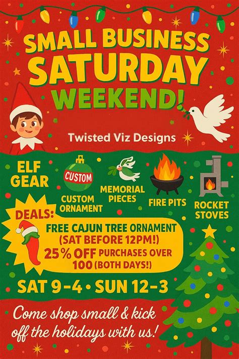 Twisted Viz Designs Holiday PopUp Weekend Small Business Saturday ...