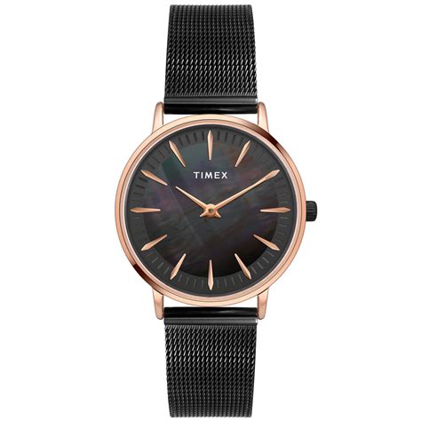 Timex Fashion Women's Mother of Pearl Dial Round Case 2 Hands Function ...