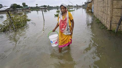 Floodwater receding in Assam, 3.5 lakh remain affected - Floodwater ...