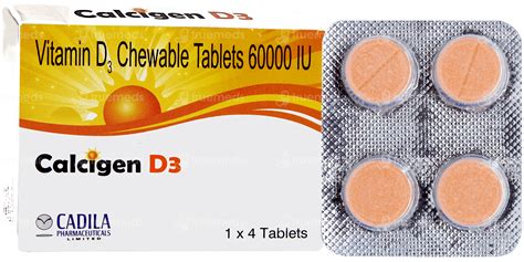 Calcigen D3 Chewable Tablet 4: Uses, Side Effects, Price & Substitutes