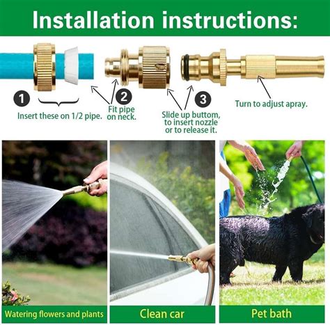 TRANDI Brass Water Spray Gun Jet Nozzles Pipe High Pressure (With Pipe ...