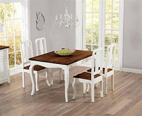 APRODZ Sheesham Wood Vaughan 4-Seater Dining Table Set – Elegant Dining ...