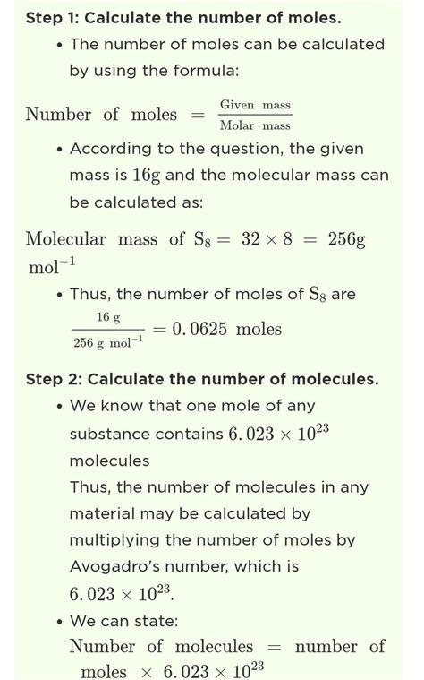 Calculate the number of moles present in 70g of Sulphur. If the molecular formula of Sulphur is ...