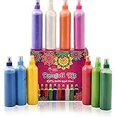 Ascension 10 Rangoli Colour Powder Tube Kit, Diwali Decoration Items ...