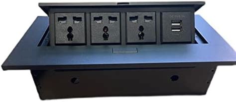 Brrnoo Retractable Pop-Up Power Socket 3 Us Plug&2 Usb Charging Ports ...