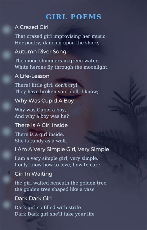 Girl Poems - Best Poems For Girl