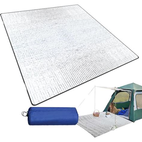 Camping Floor Mat with Storage Bag, Ultralight Double Sided Aluminum ...